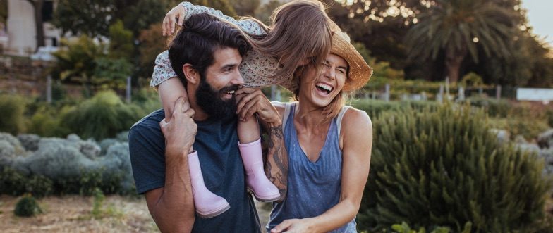 Family happy crop content