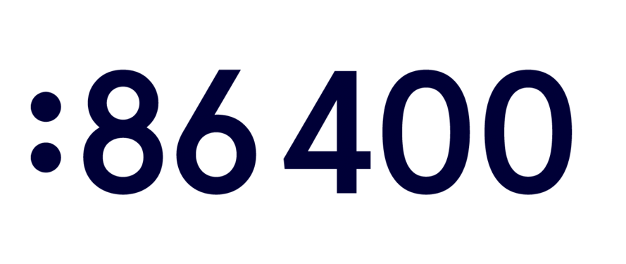 86 400 logomark content