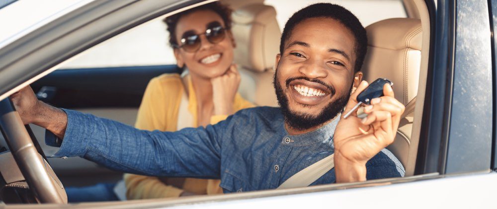 Couple buy new car content