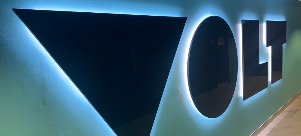 Volt logo on wall content