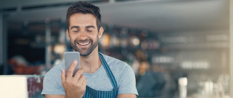 Business owner using vonto app content