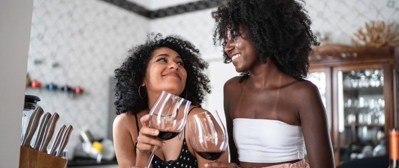 Women in kitchen content