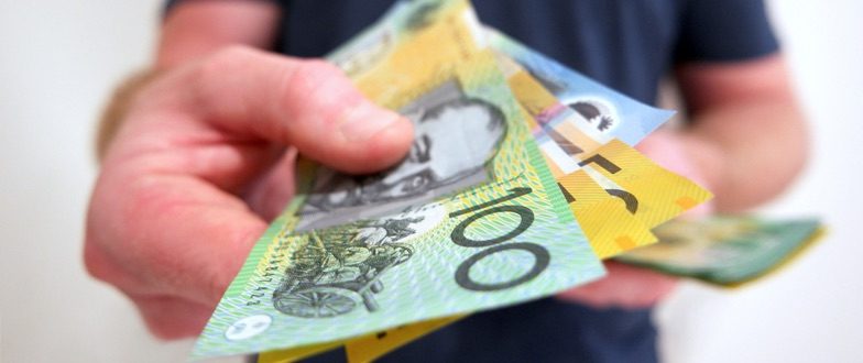 Person holding money content