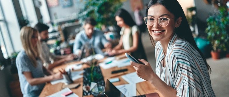 Woman improving her money know how content