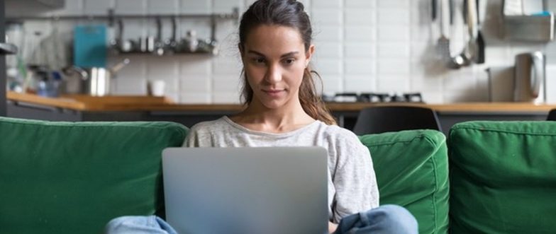 Woman looking at ways to save covid 19 content