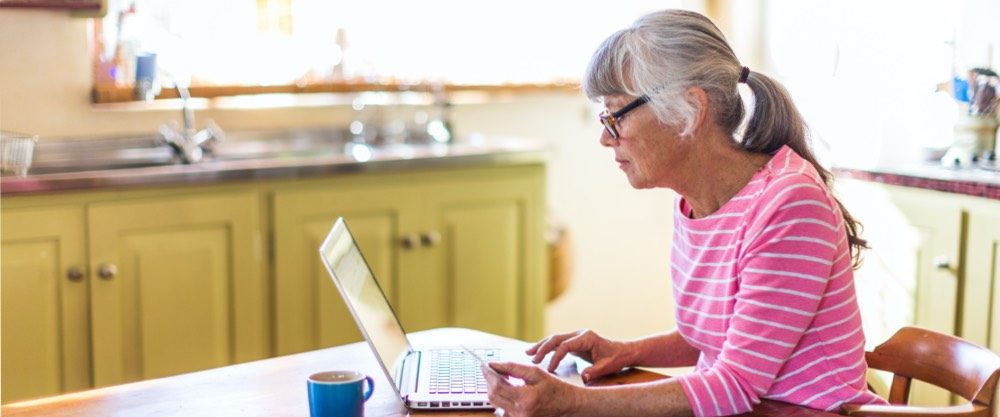 Woman shopping online content content