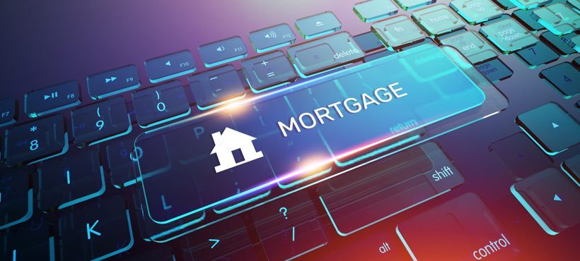 Mortgage keyboard i stock image content