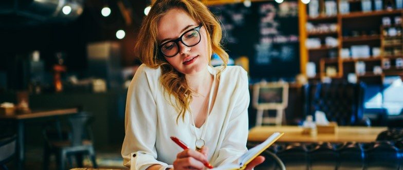 Business owner creating wish list content