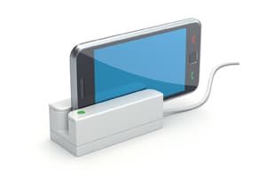 Mobile phone making payment like a credit card.