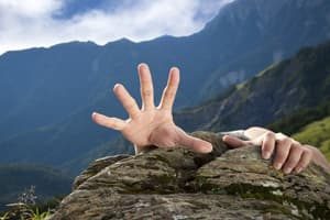 A traveller without travel insurance looking for a hand.