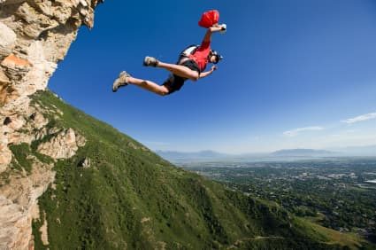 Man jump fly sky dive content
