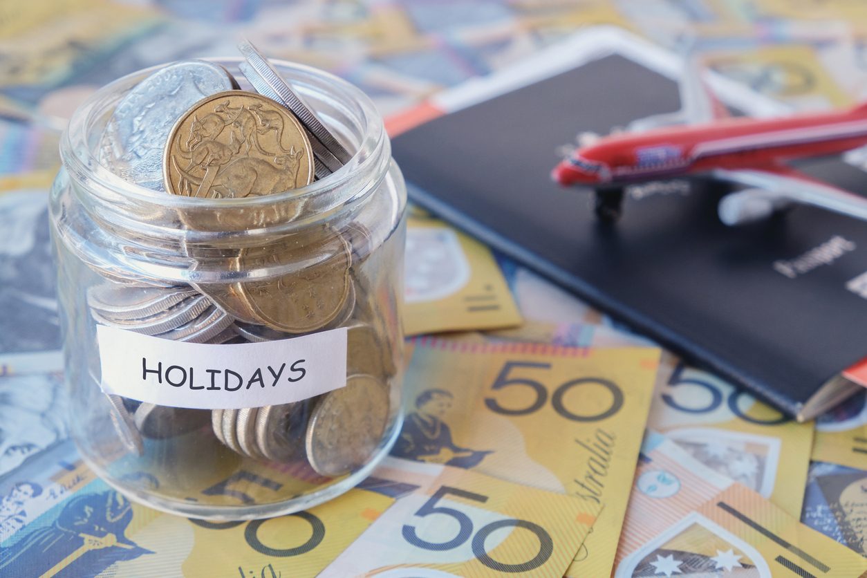 Holiday money that has been stashed away, waiting to be used.