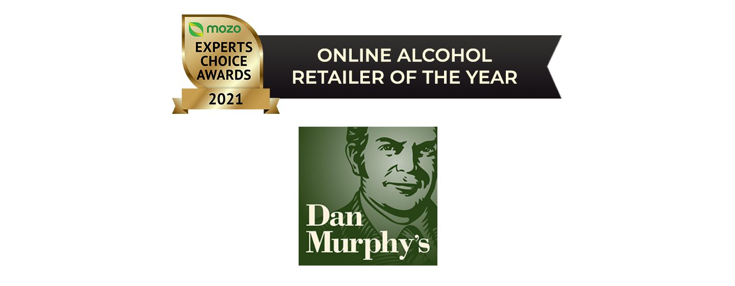 Logo of Dan Murphy's: winner of the Online Alcohol Retailer of the Year award.