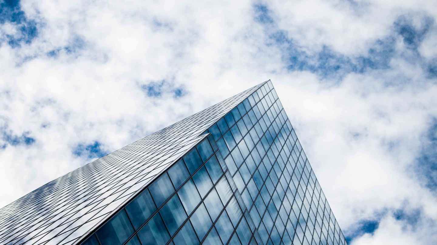 Upwards angle of skyscraper in Melbourne.