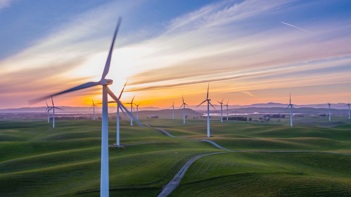Wind energy farm.