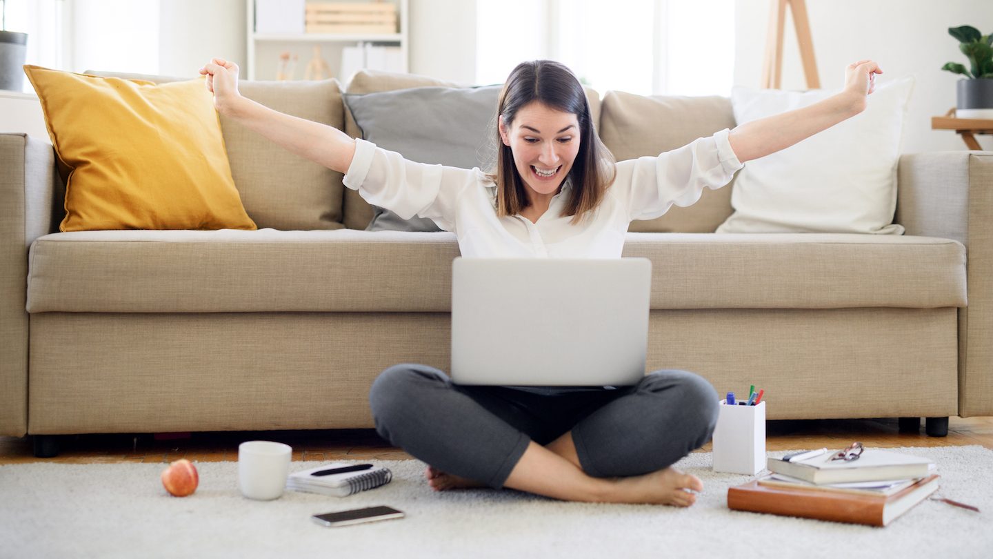 woman crushing debt with debt consolidation loan