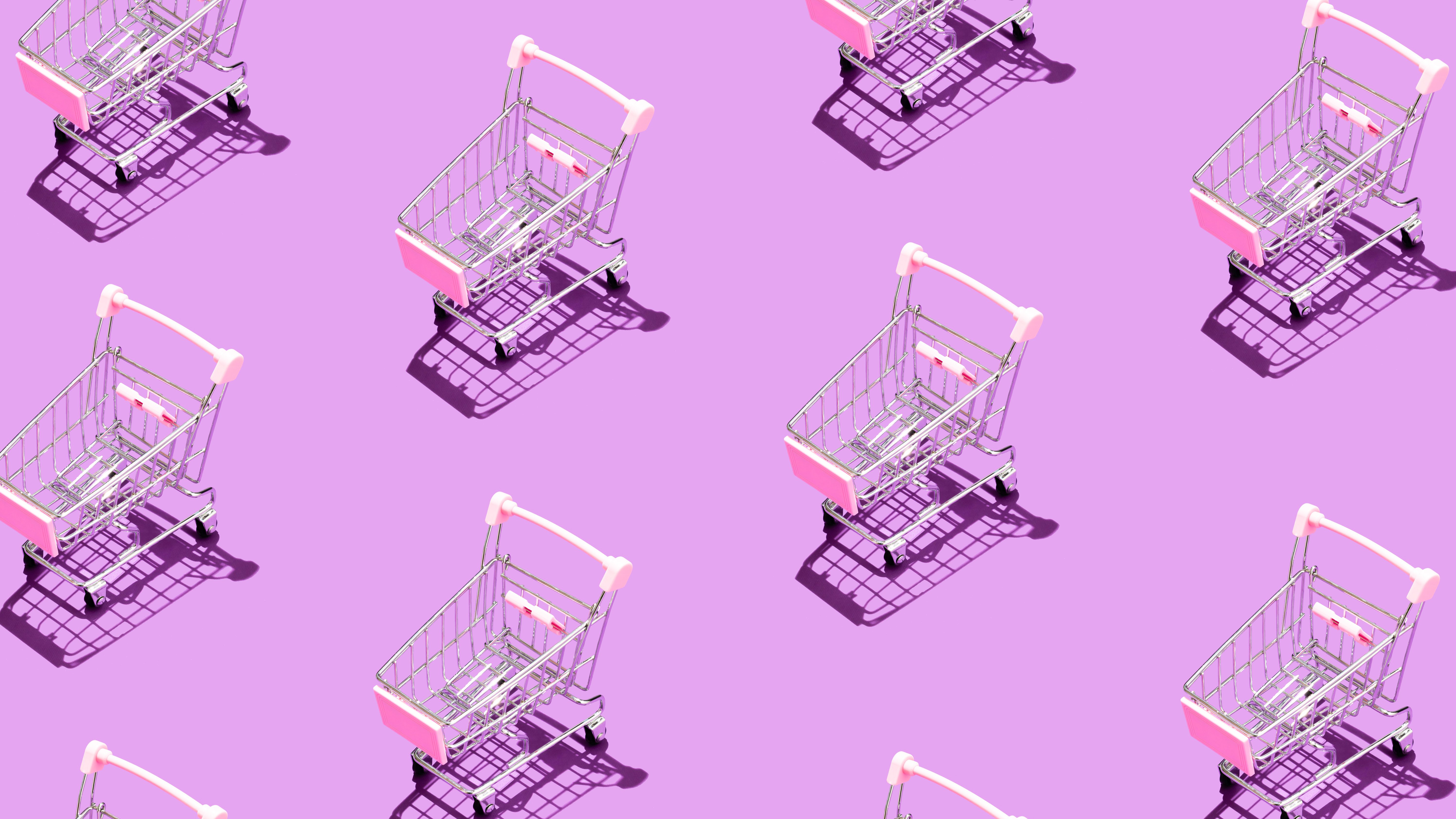 Black Friday Online Shopping Cart Pink Purple