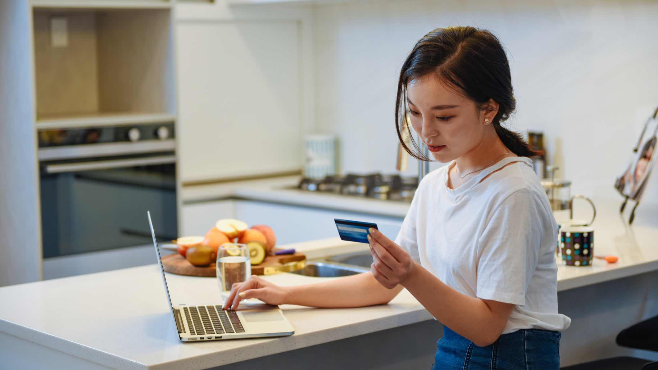 Person using debit card