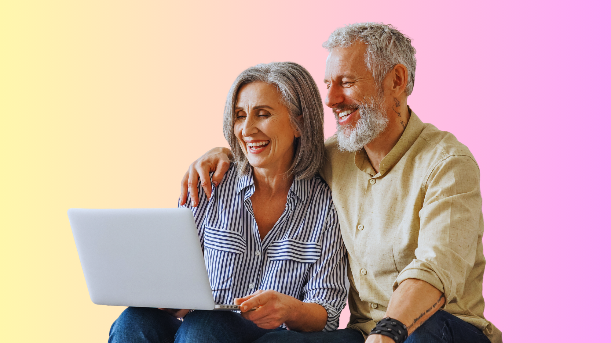 Collage of a mum and dad researching going guarantor on a home loan for their kids.